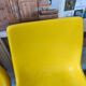 Waiting bench, vintage yellow sofa