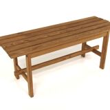 Scandinavian minimalist pine bench, Sweden, 1970