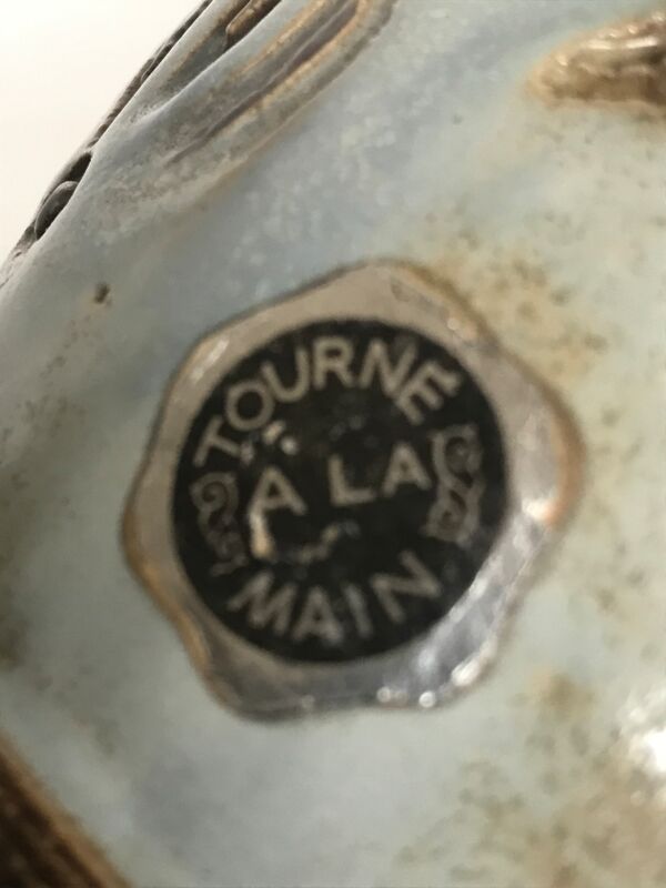 Vase amphore en grès signé Guérin