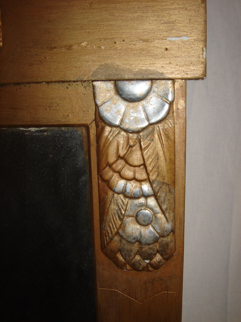 Art Deco gilded wood mirror