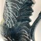 Rooster pitcher. Barbotine. Orchies