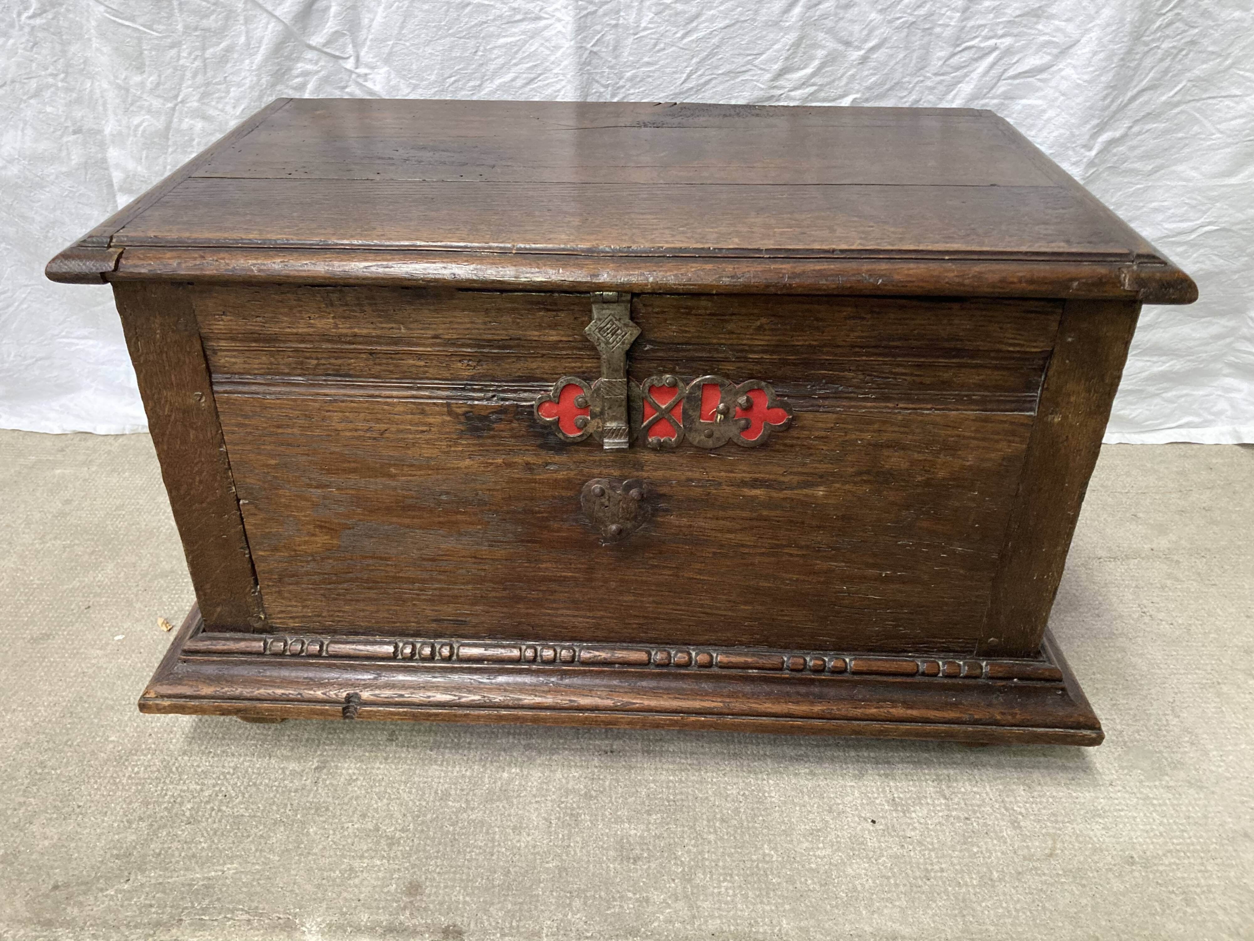 Old dark oak chest