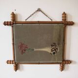 Bamboo effect wooden mirror