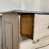 Commode galbée en chêne fin XVlllème