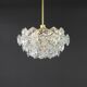 Lustre en laiton doré et verre cristal par Kinkeldey, Allemagne, années 1970