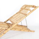 Pair of bamboo lounge chairs