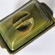 Small terrine in olive green glazed earthenware