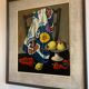Oil on Canvas Still Life Gabriel Jutteau Vintage 1958