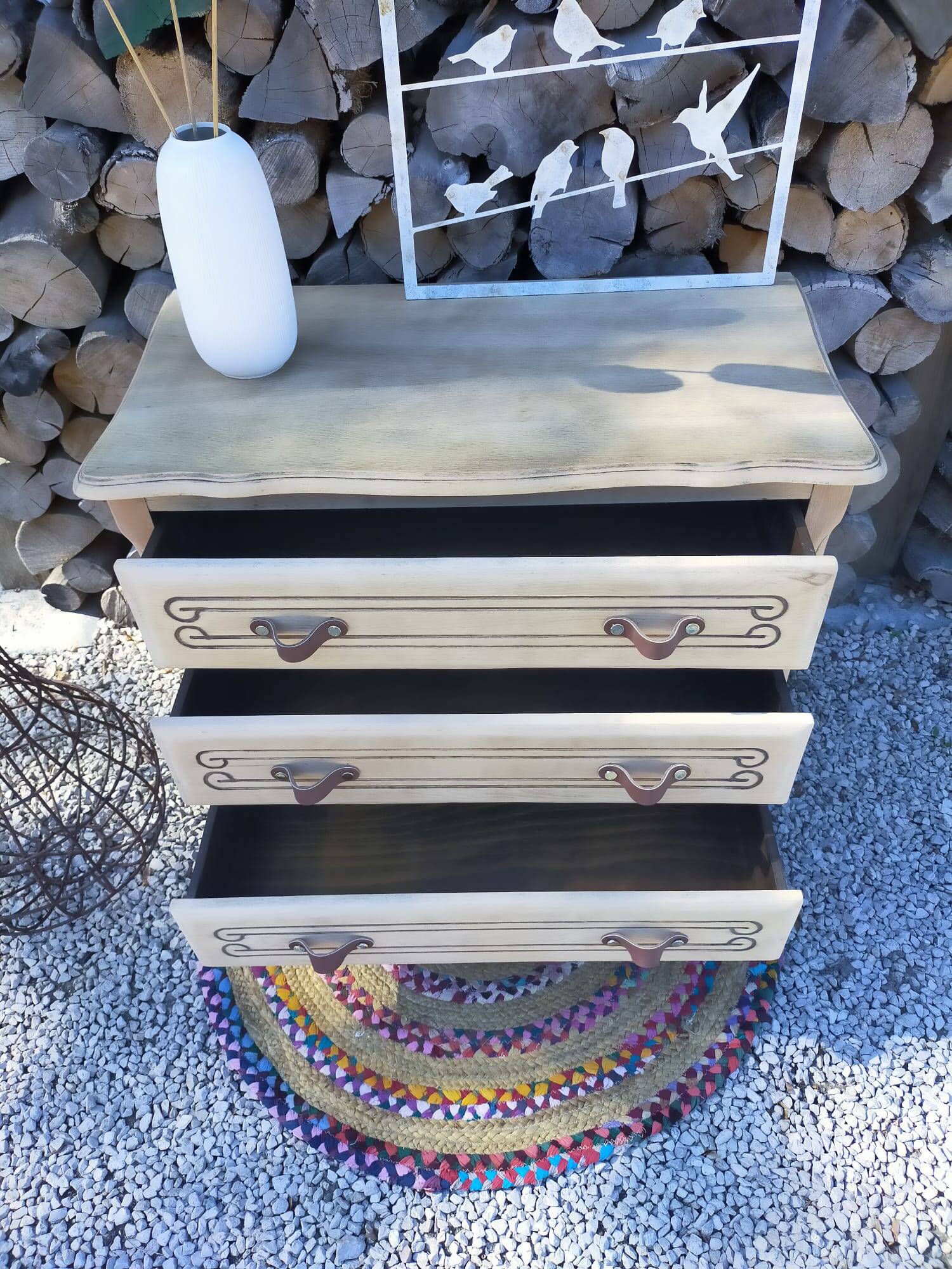 renovated wooden chest of drawers