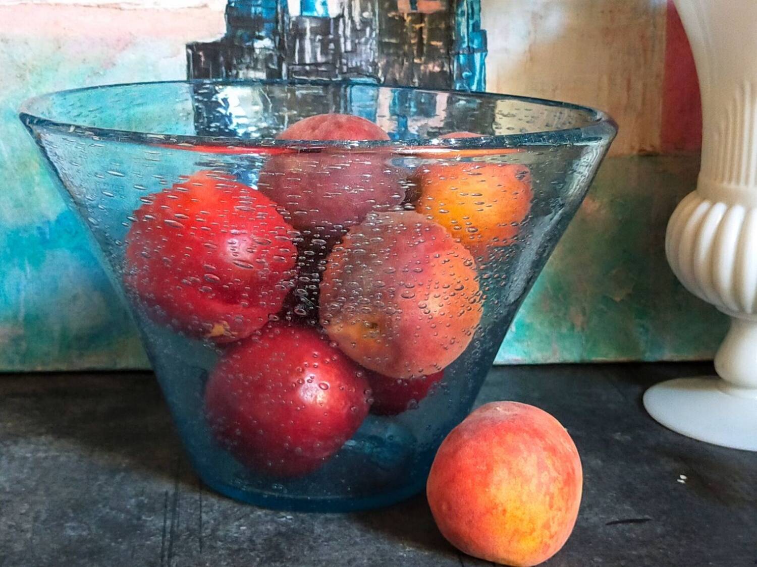 Saladier en verre soufflé