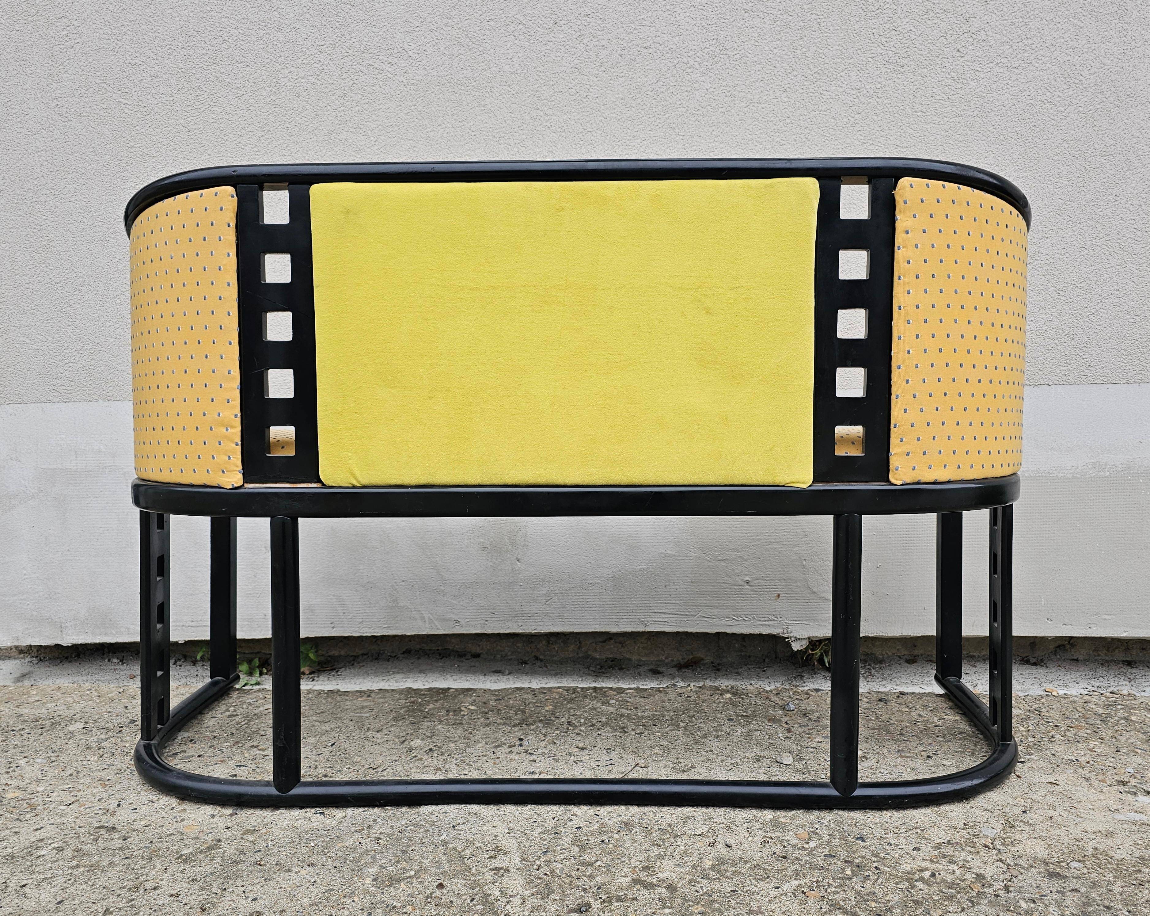 Canapé Jugendstil Josef Hoffmann curved wood beech