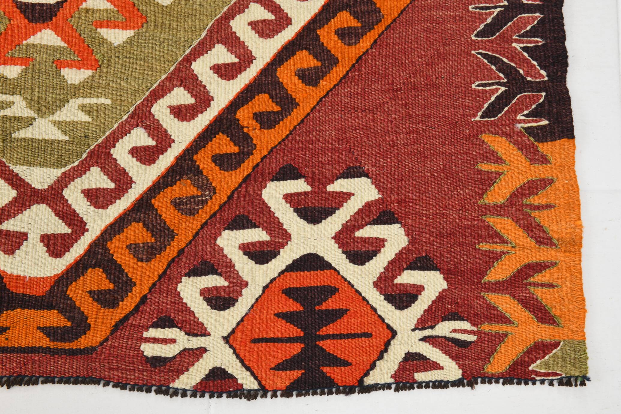 170x238Cm Anatolian Kilim Rug, 6x8 Handmade Wool Rug