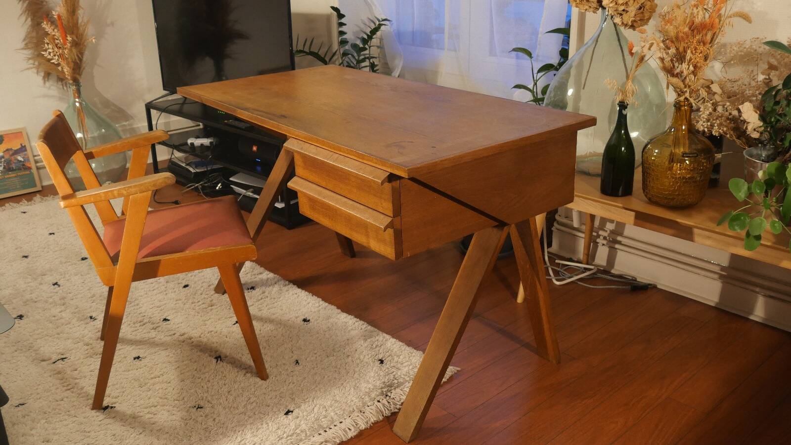 EB02 desk by Cees Braakman for Pastoe (1950) & its chair