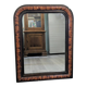 Antique Louis-Philippe mirror in blackened wood with a burl effect – 67x52 cm