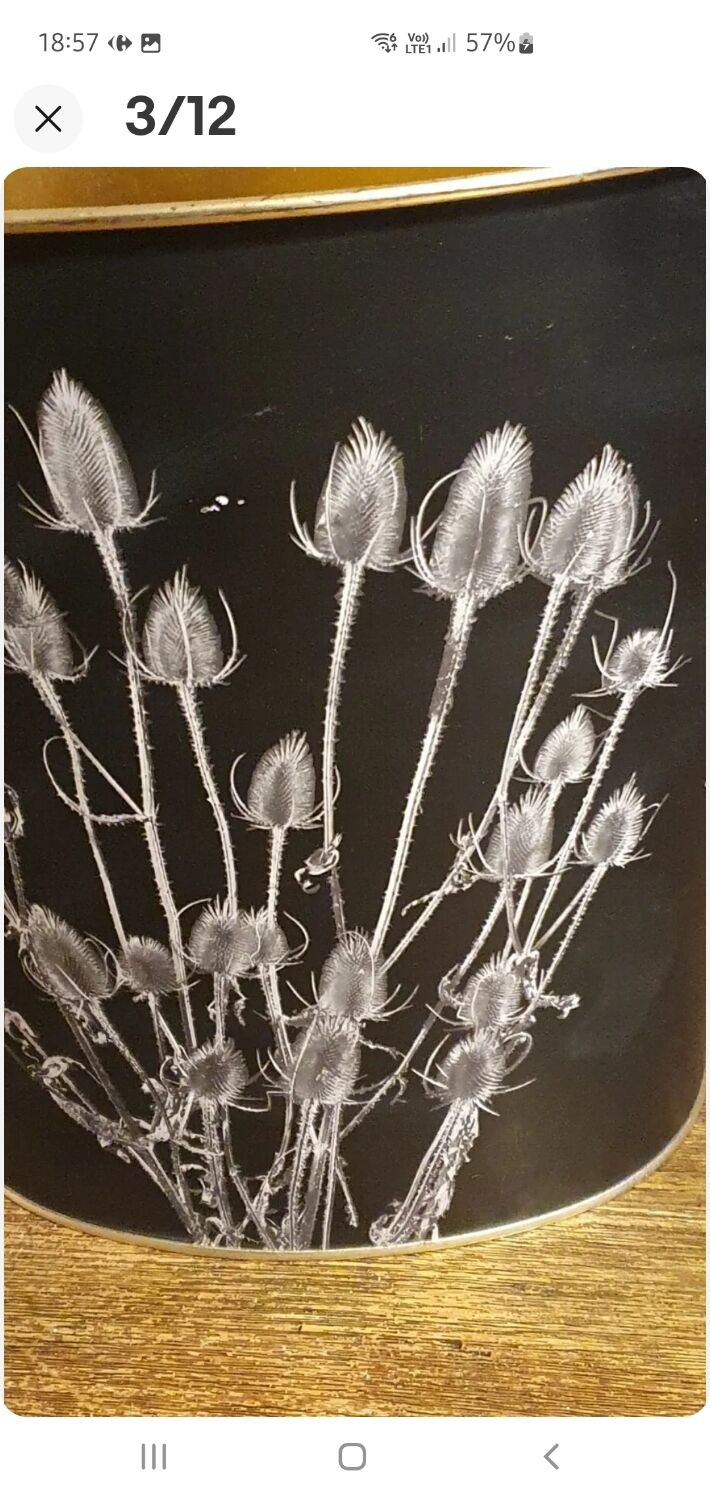 Vintage Office Paper Basket Massilly 60's Metal