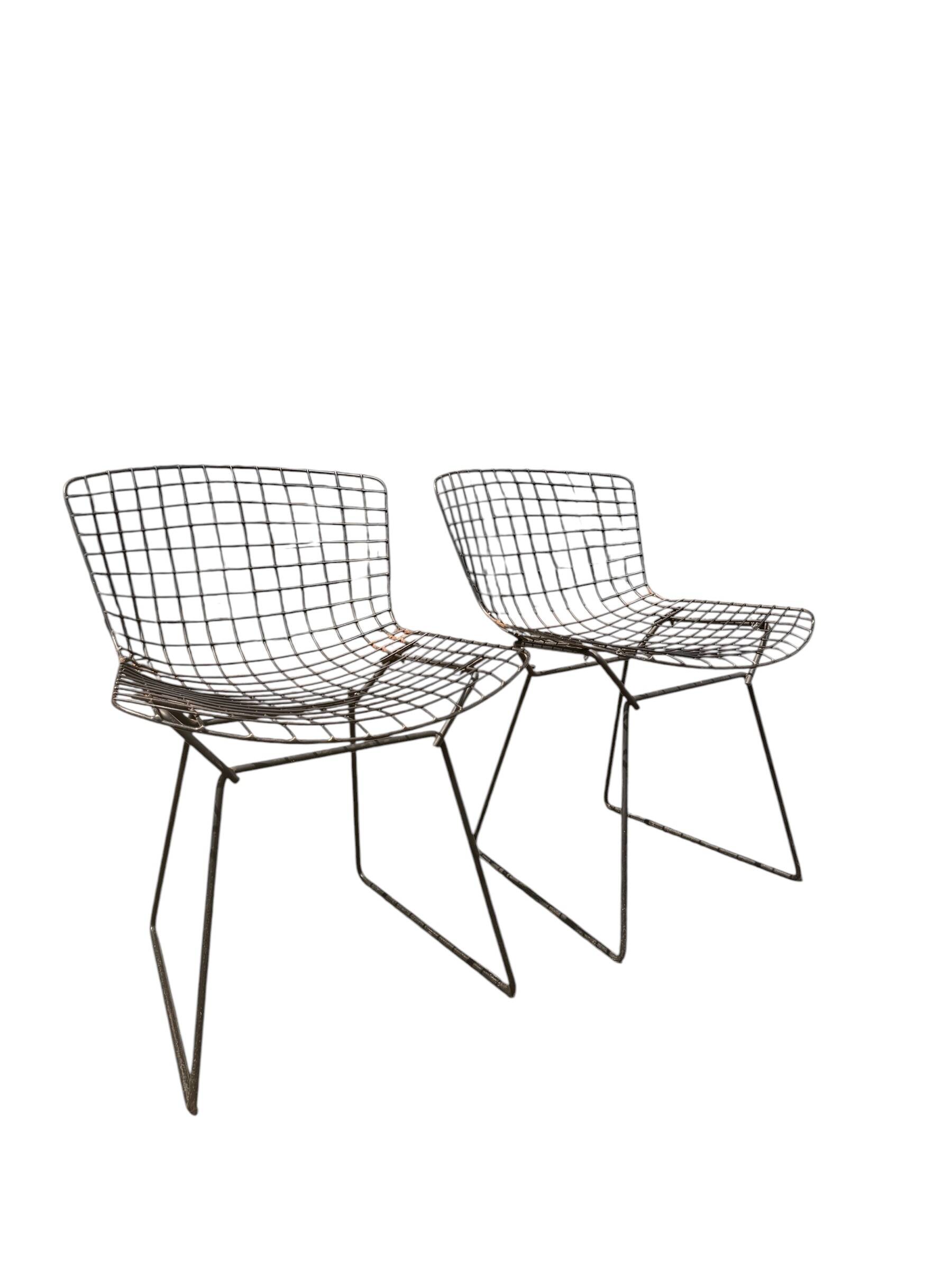 Pair of Harry Bertoia Chairs for Knoll (Vintage Design, Steel)