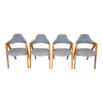 Set of 4 teak chairs by Kai Kristiansen for Sva Møbler Danish Design 60s 70s