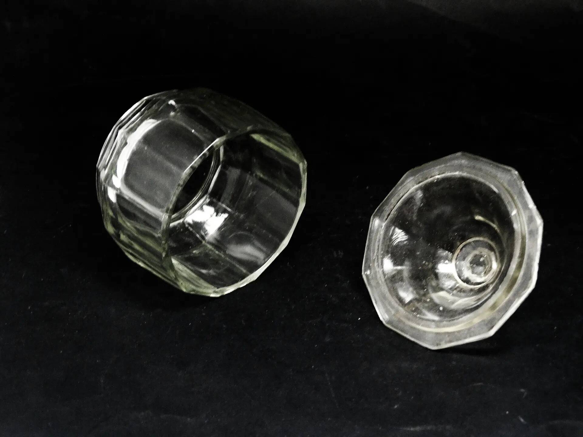 Sugar bowl, Art Deco, pressed glass, Germany, 1950s