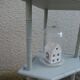 Bamboo shelf sublimated in grey-green.