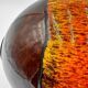 Vase boule à anse Jasba en céramique orange, 1970