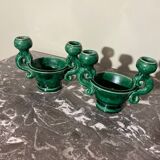 Paire de chandelier en ceramique