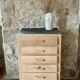 Chest of drawers with 6 drawers in matte cast iron colour.