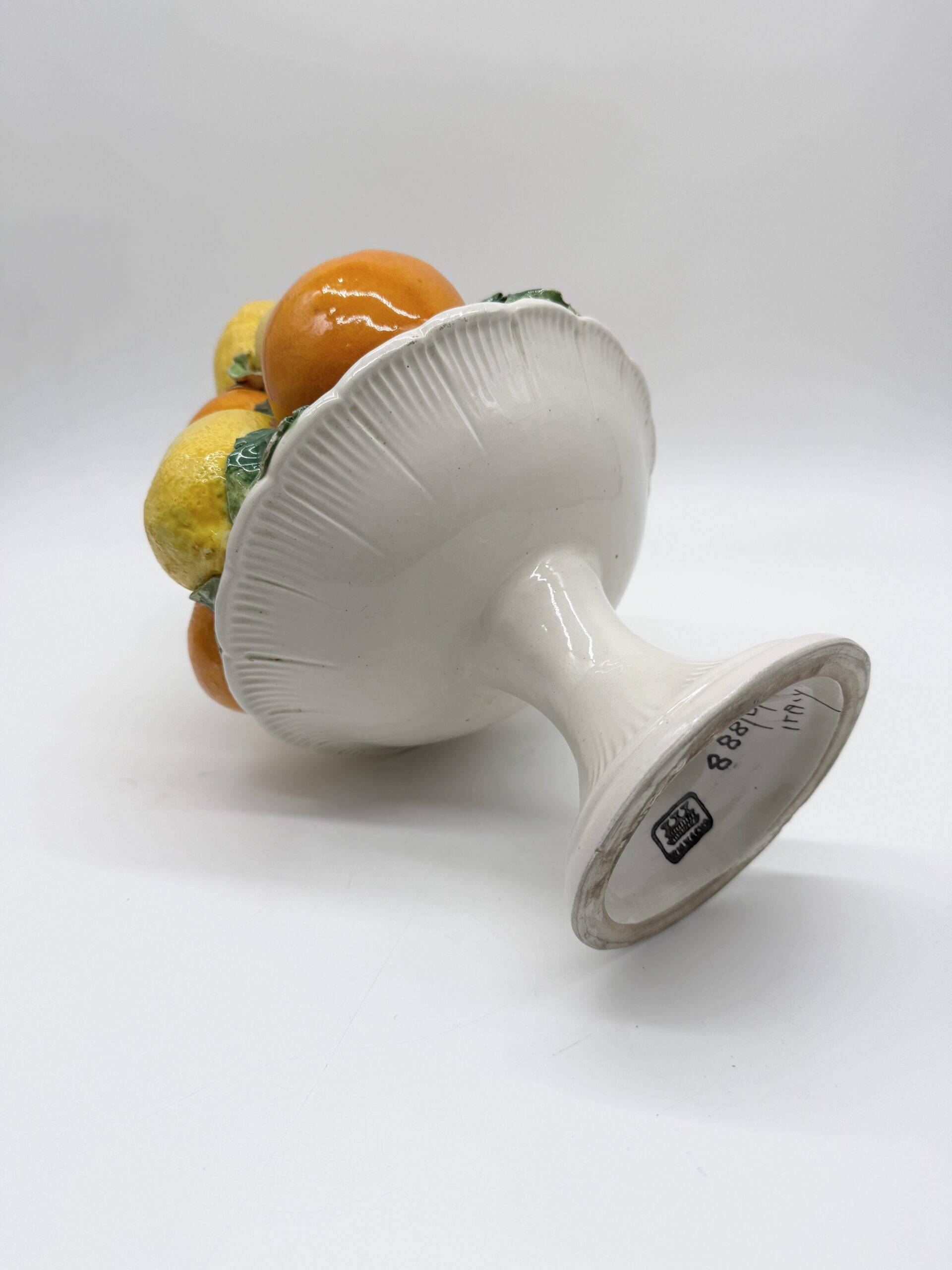 Majolica centrepiece – "Citrus Basket", Italy 1960s