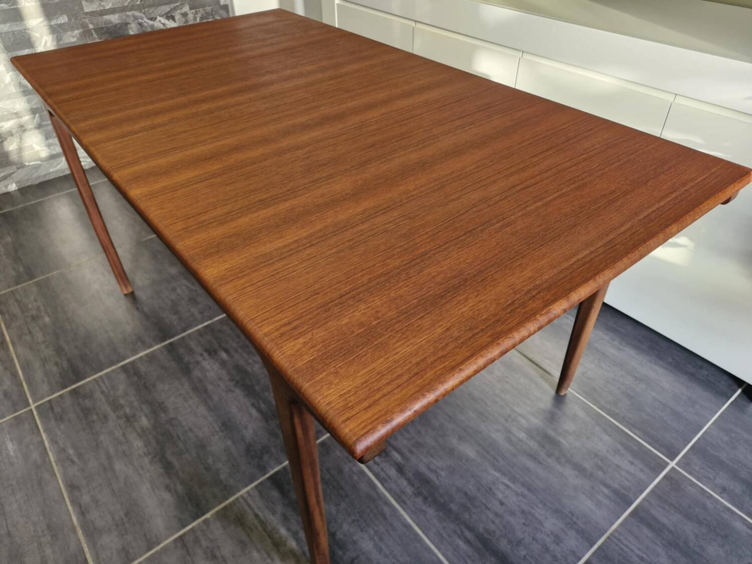 Scandinavian extendable teak table