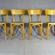 Set de 4 chaises Baumann 1955, cuisine - bistrot, assises linoléum