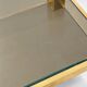 Belgochrom coffee table with 23K gold plating and faceted legs, 1970s.