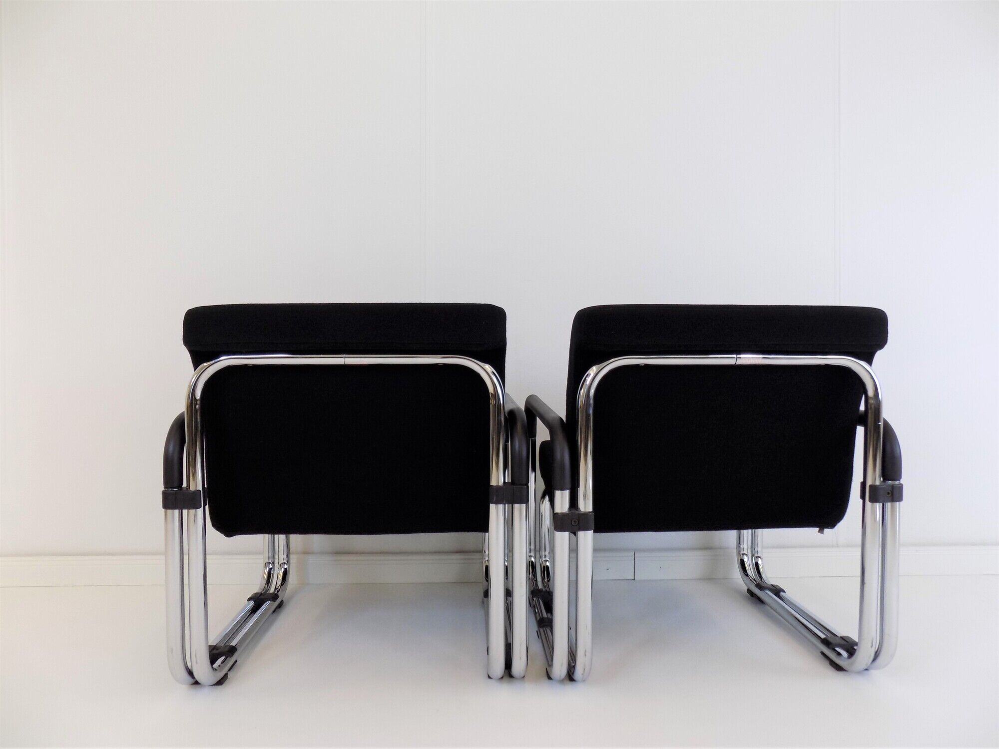2 Cazzaro Bauhaus tubular steel armchairs