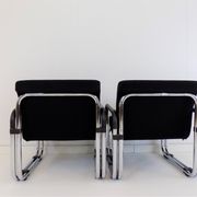 2 Cazzaro Bauhaus tubular steel armchairs