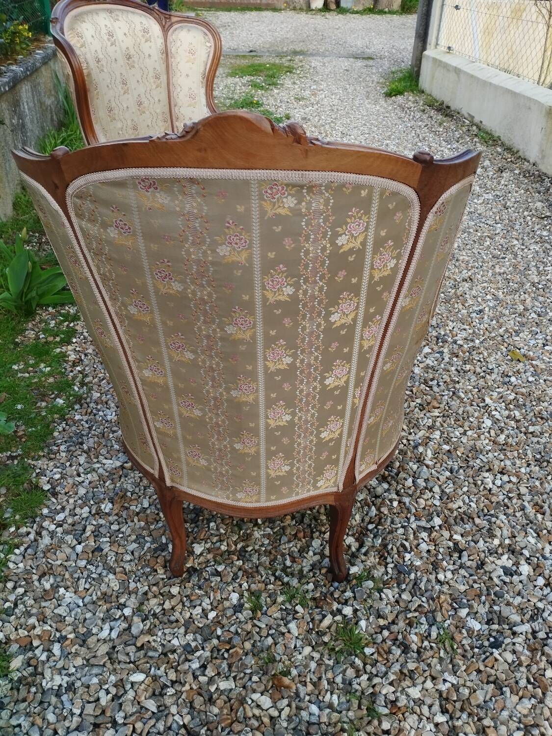 Paire de fauteuils anciens style louis xv