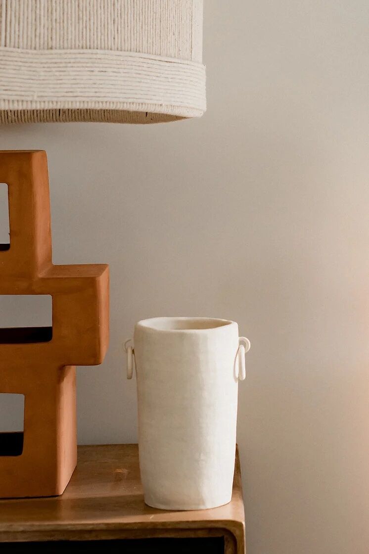 2 ring cream vase - Claycraft