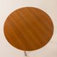 Italian mid-century round extension teak table with brass details, 1960s