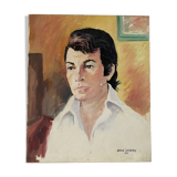 Portrait of a man signed and dated 1974