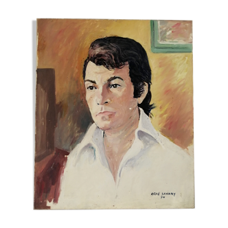 Portrait d'homme signé et daté 1974