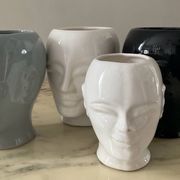 Series of 4 vintage ceramic head vases from the 70s and 80s