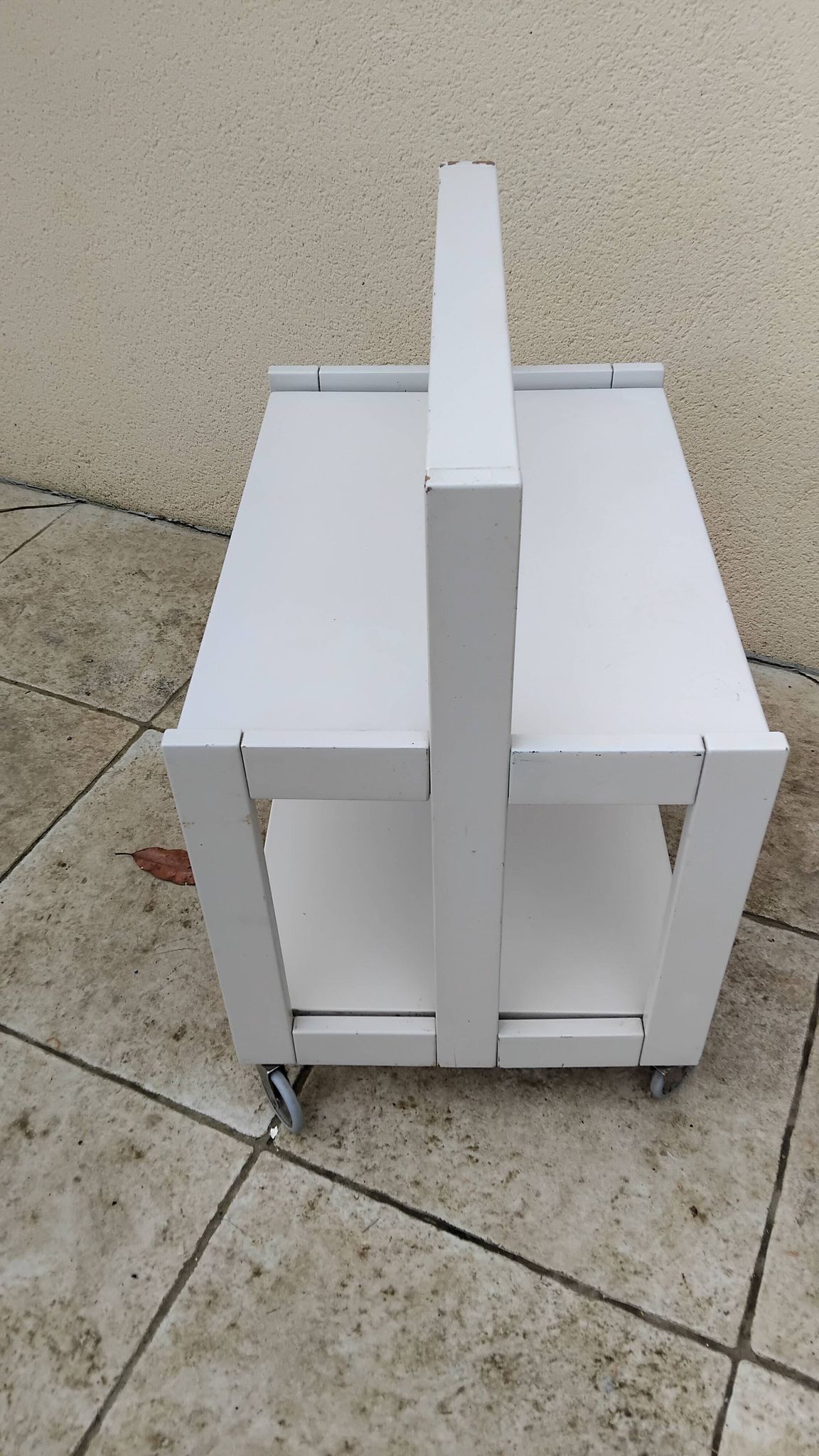 Desserte pliante TOBIA par CIATTI laqué blanc vintage design ITALIE