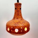 Fat Lava keramiek hanglamp, oranje tinten, jaren 50