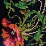 Romanian wool carpet with poppies and ears of wheat, 250x160 cm