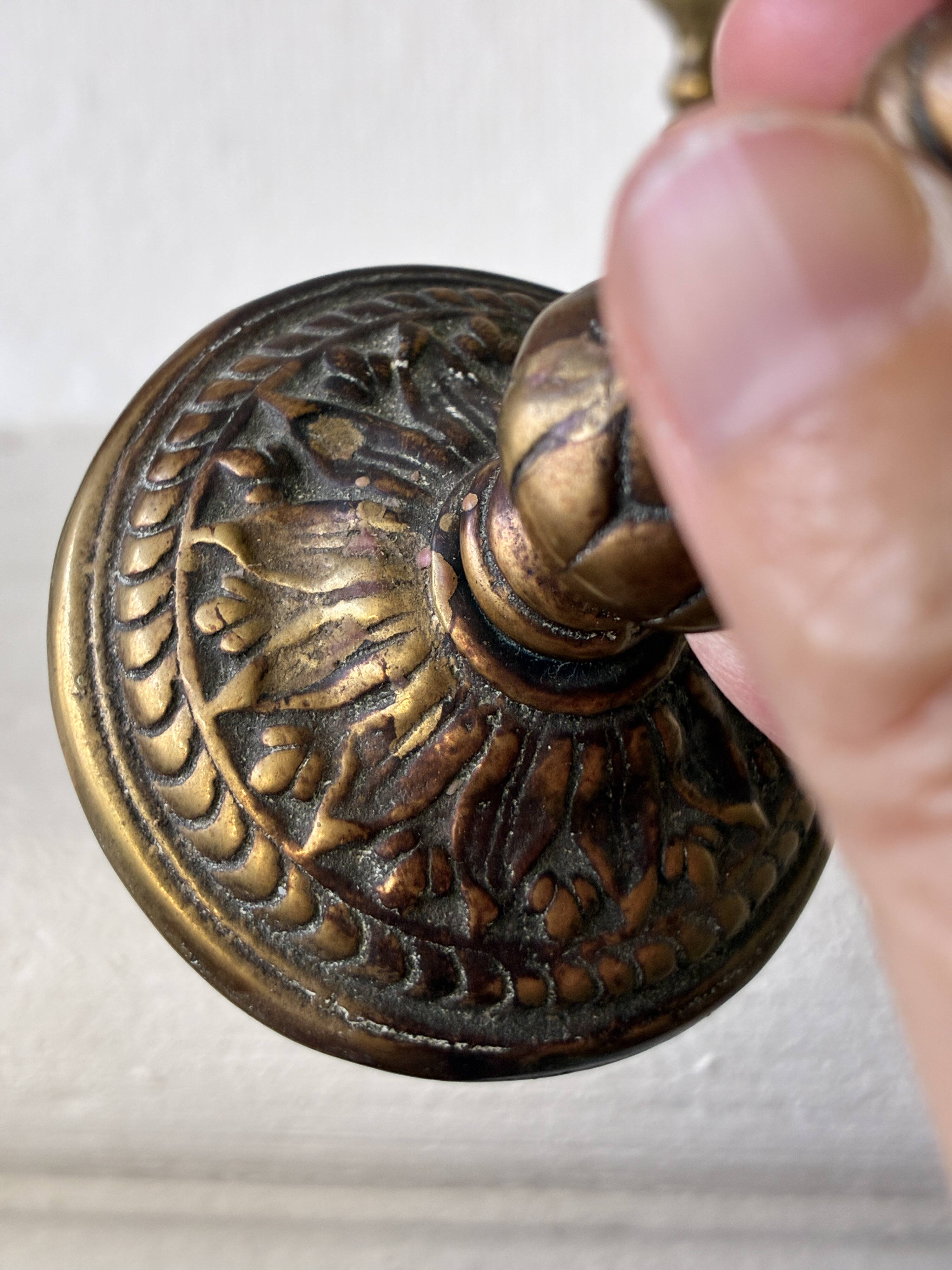 Pair of bronze candlesticks