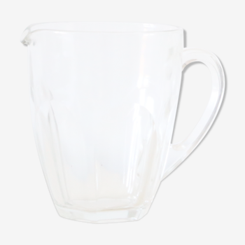 Glass pitcher, bistro, vintage