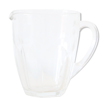 Glass pitcher, bistro, vintage