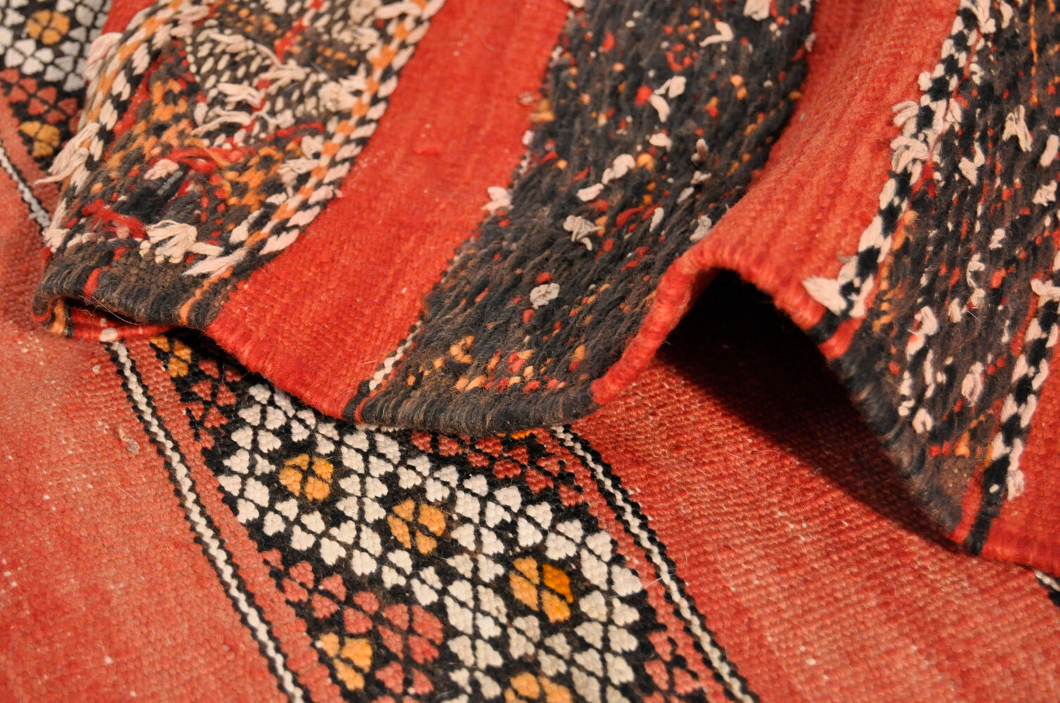 Hand-knotted rug from Morocco, 1980s  270x142cm