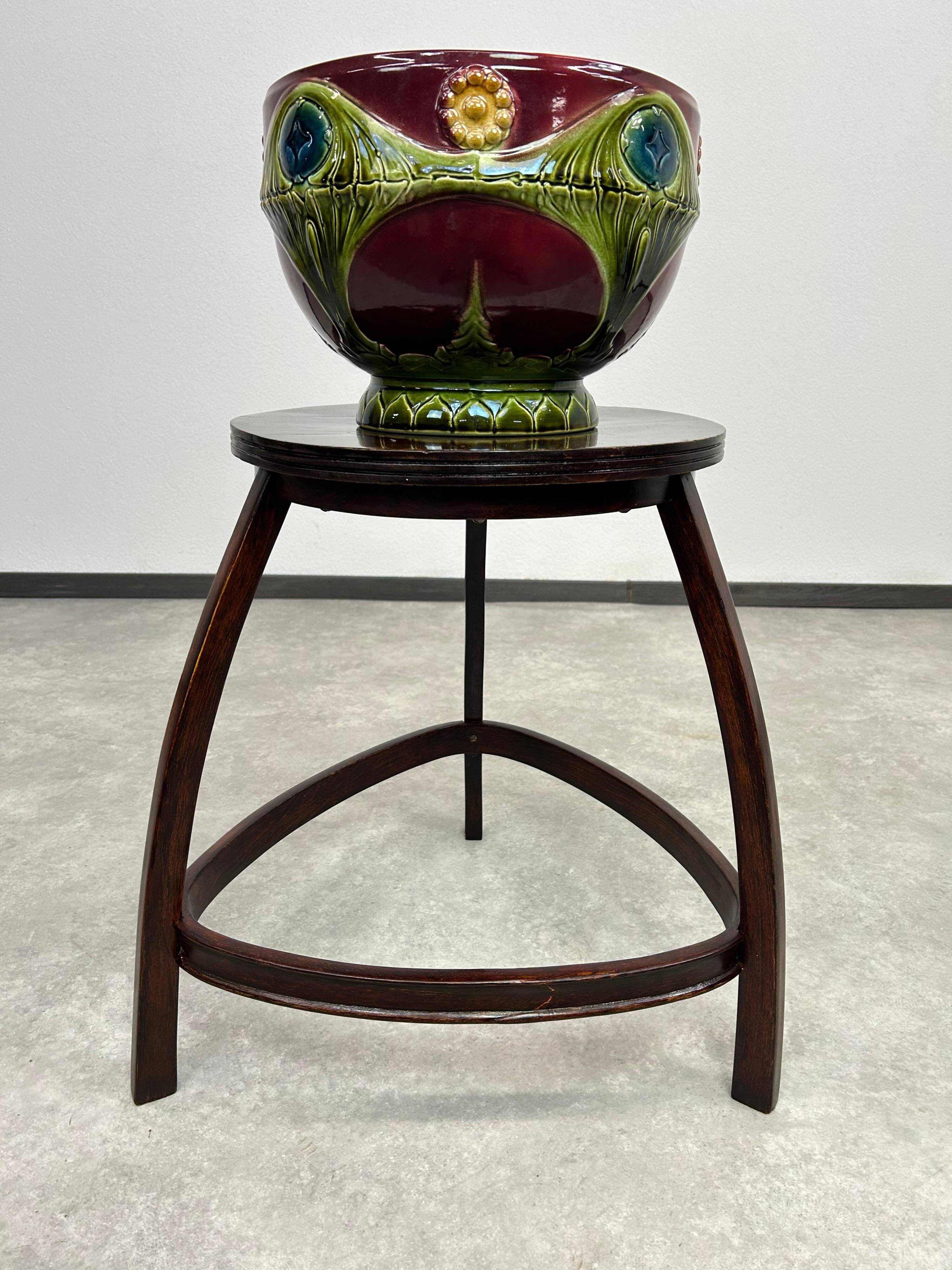 Secessionist Stool Thonet no.37 by Otto Wagner