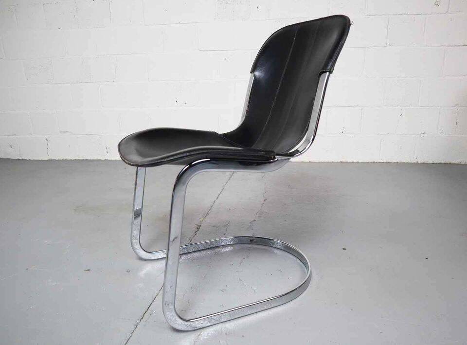 Ensemble de six chaises à repas de Willy Rizzo pour Cidue, Italie 1970