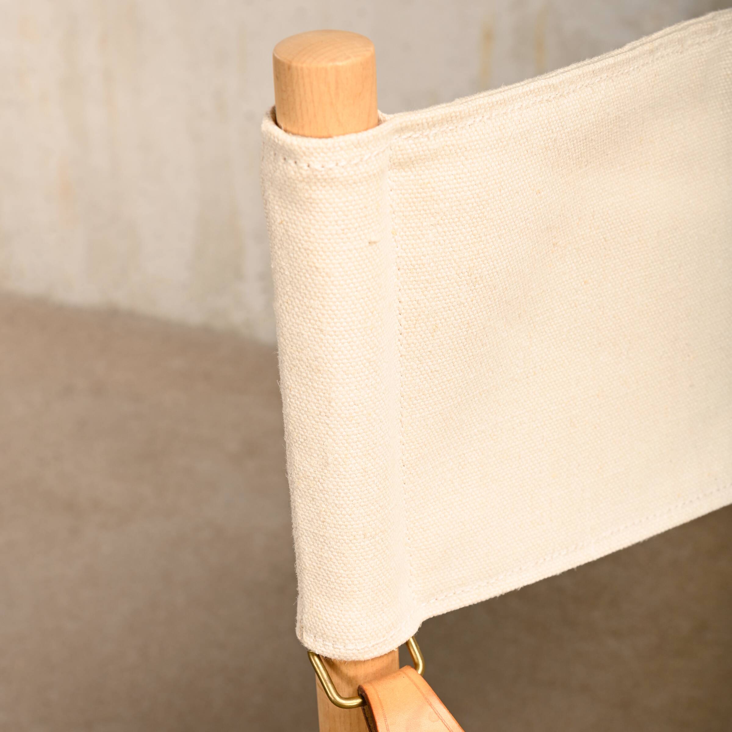 Mogens Koch MK16 Folding Chair in Beech Wood and Canvas for Rud Rasmussen, DK