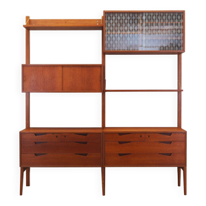 Unité murale en teck,