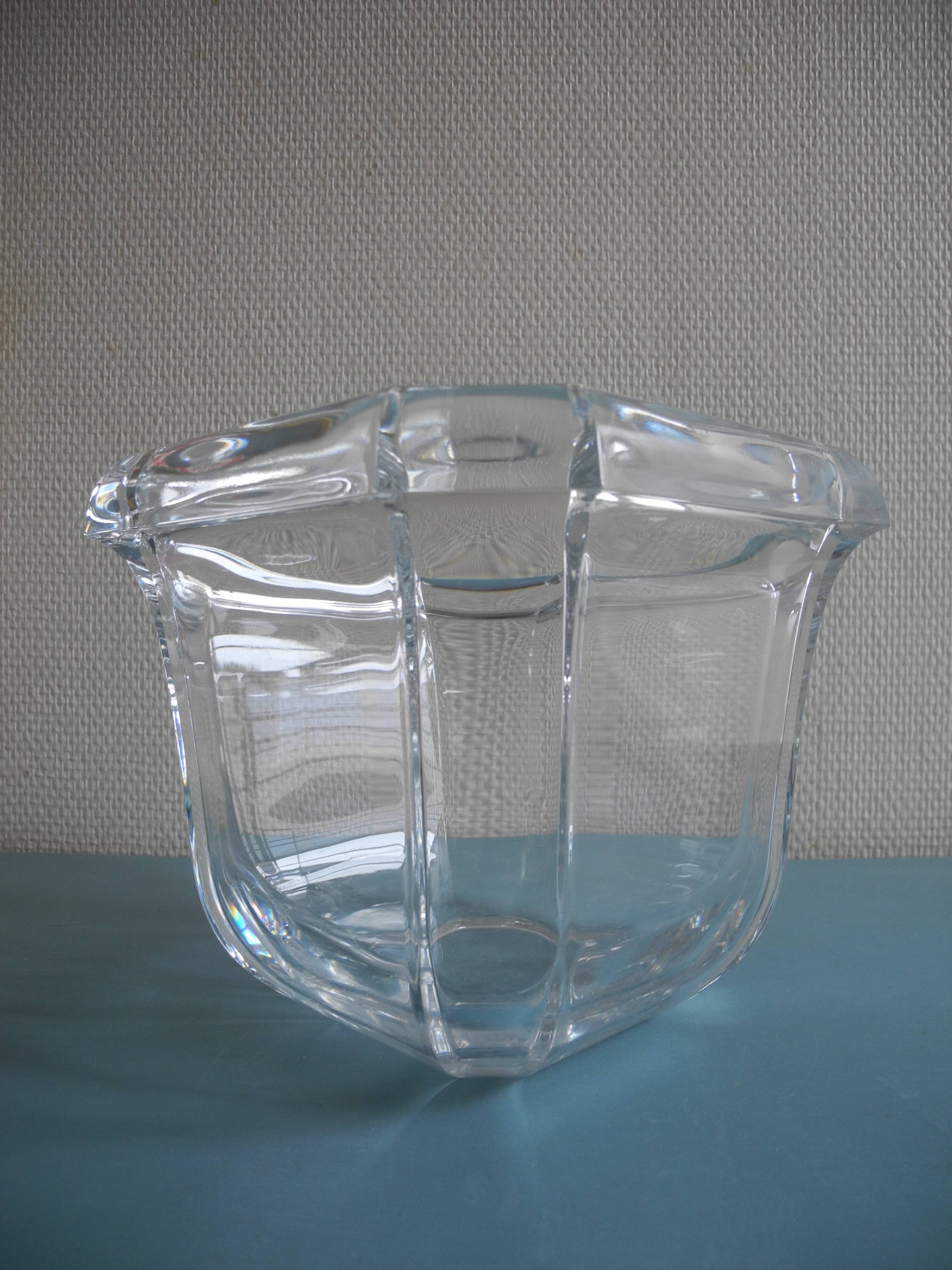 Antique vase cache pot vintage crystal decorative french crystal flower pot
